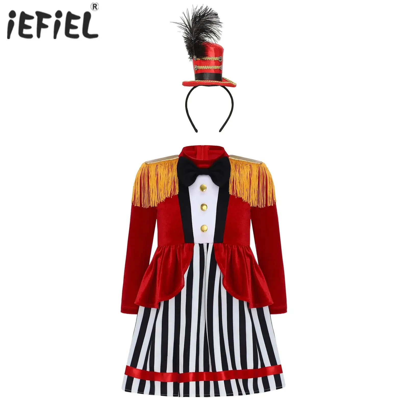 Костюм манежа для маленьких девочек, платье для косплея, галстук-бабочка, длинный рукав, плечо, кисточки, погоны, платье с рюшами и повязкой на голову 
Костюм манежа для маленьких девочек, платье для косплея, галстук-бабочка, длинный рукав, плечо, кисточки, погоны, платье с рюшами и повязкой на голову