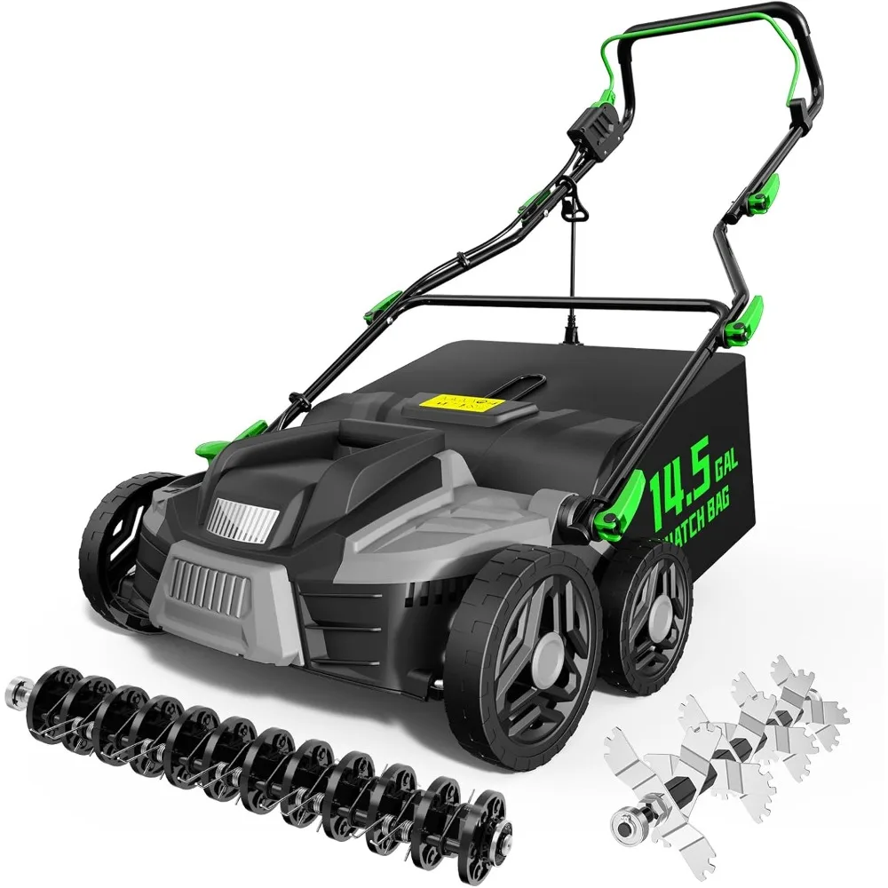 2025 Upgrade 16-Inch 15.5 Amp 2-in-1 Electric Dethatcher and Scarifier with 14.5-Gallon Collection Bag, Lawn Dethatcher with 5-P
2025 Upgrade 16-Inch 15.5 Amp 2-in-1 Electric Dethatcher and Scarifier with 14.5-Gallon Collection Bag, Lawn Dethatcher with 5-P