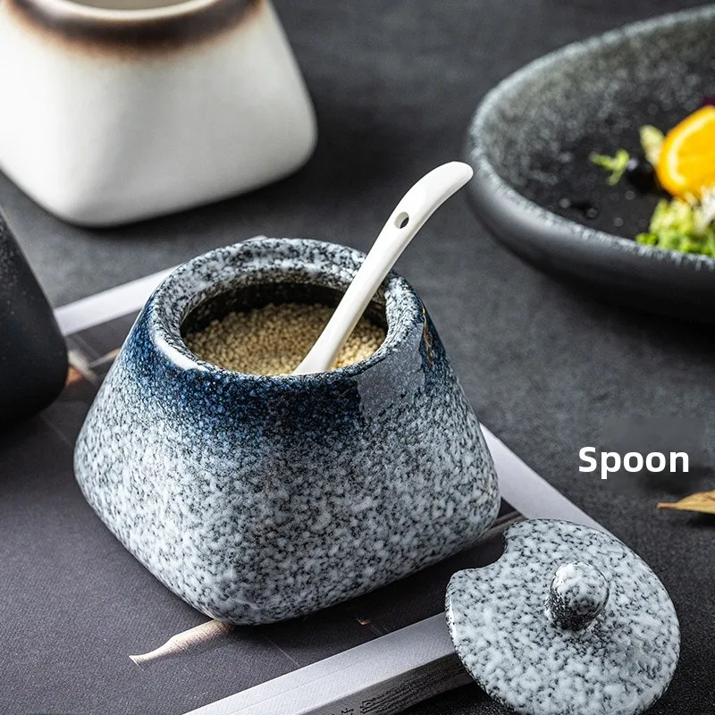 Japanese Style Ceramic Seasoning Jar Set Restaurant Grade Kitchen Storage Containers with Lid Salt Pot Home Use Cooking Utensils
Japanese Style Ceramic Seasoning Jar Set Restaurant Grade Kitchen Storage Containers with Lid Salt Pot Home Use Cooking Utensils