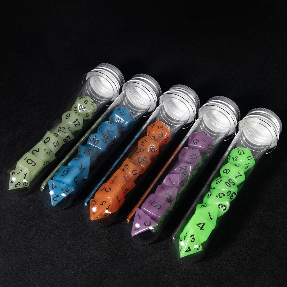 Glow in The Dark DND Dice 7Pcs Luminous Polyhedral Dice Set D4 D6 D8 D10 D12 D20,for D&D Tabletop Role-Playing Games,with Tube
Glow in The Dark DND Dice 7Pcs Luminous Polyhedral Dice Set D4 D6 D8 D10 D12 D20,for D&D Tabletop Role-Playing Games,with Tube