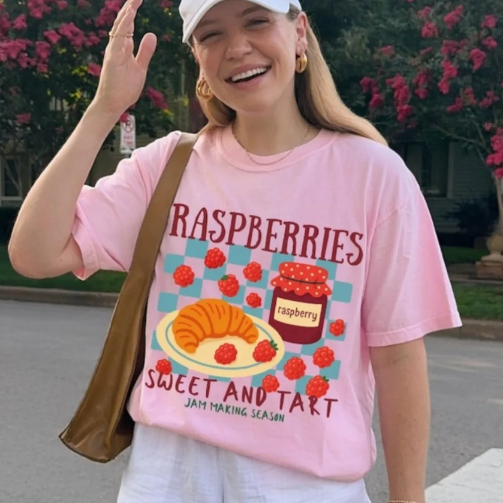 Raspberry Jam Shirt Farmers Market Clothes Girl Summer High Quality Cotton Homebody Clothes Fruit Tees Women Aesthetic Tops
Raspberry Jam Shirt Farmers Market Clothes Girl Summer High Quality Cotton Homebody Clothes Fruit Tees Women Aesthetic Tops