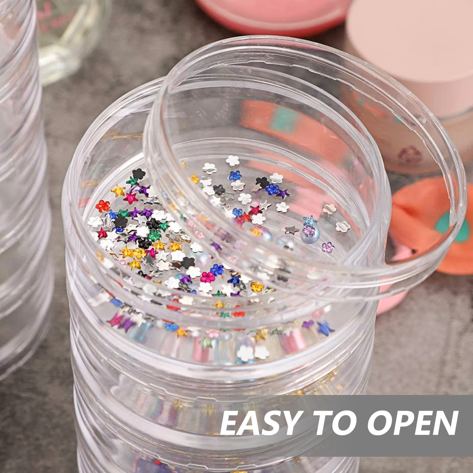 2 Sets Transparent Round Jewelry Bead Components High Quality Storage Box Creative Jewelry Organizing Case Desktop Storage
2 Sets Transparent Round Jewelry Bead Components High Quality Storage Box Creative Jewelry Organizing Case Desktop Storage