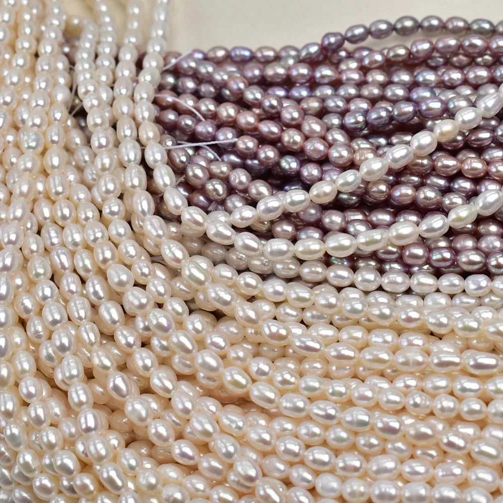 Natural Freshwater Pearls AAA 4-5mm White Purple Rice Shaped Beads for Jewellery Making DIY Women Necklace Bracelet Accessories
Natural Freshwater Pearls AAA 4-5mm White Purple Rice Shaped Beads for Jewellery Making DIY Women Necklace Bracelet Accessories