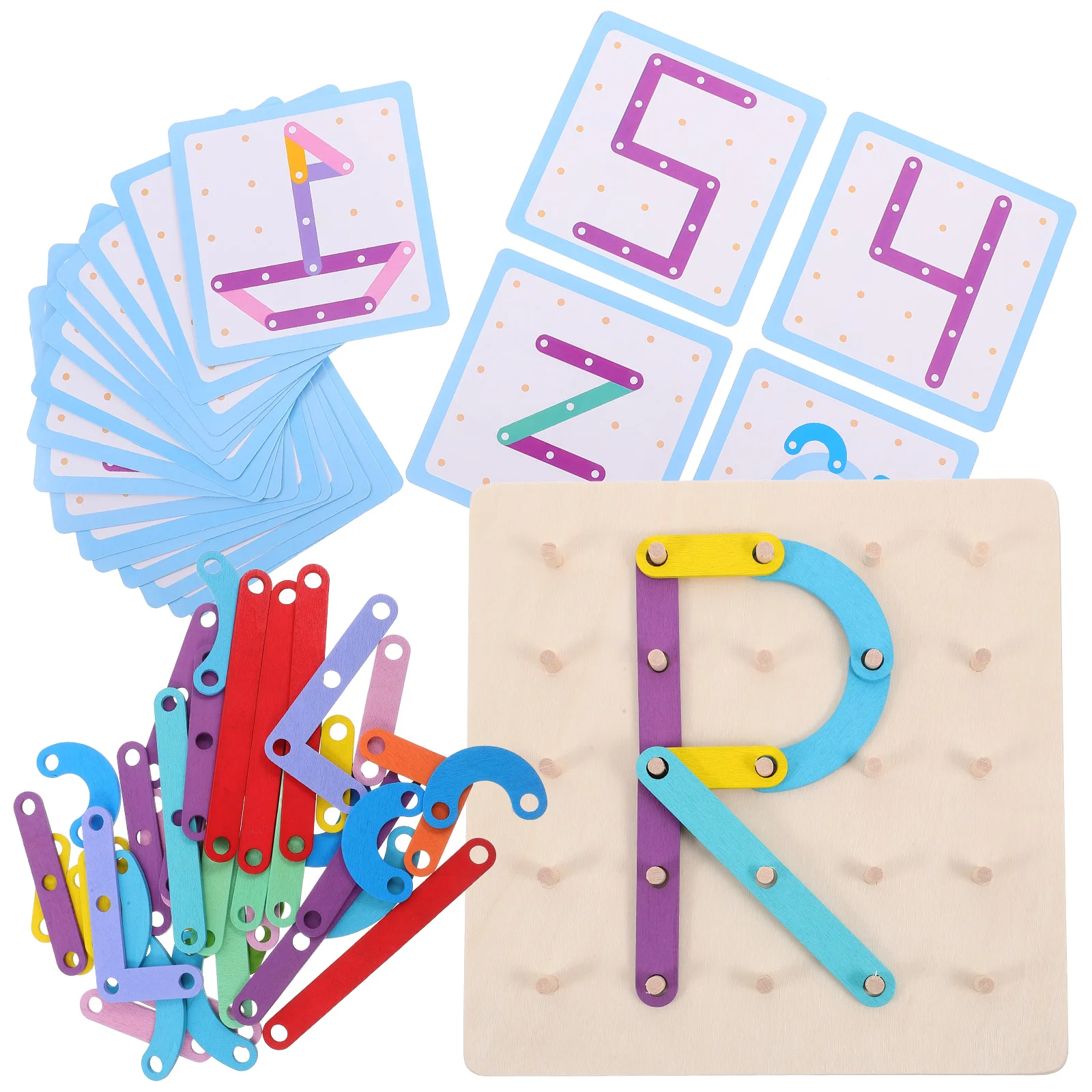 Numbers and Letters Peg Board Puzzle for Toddler Three-dimensional Educational Toys Parent-child
Numbers and Letters Peg Board Puzzle for Toddler Three-dimensional Educational Toys Parent-child