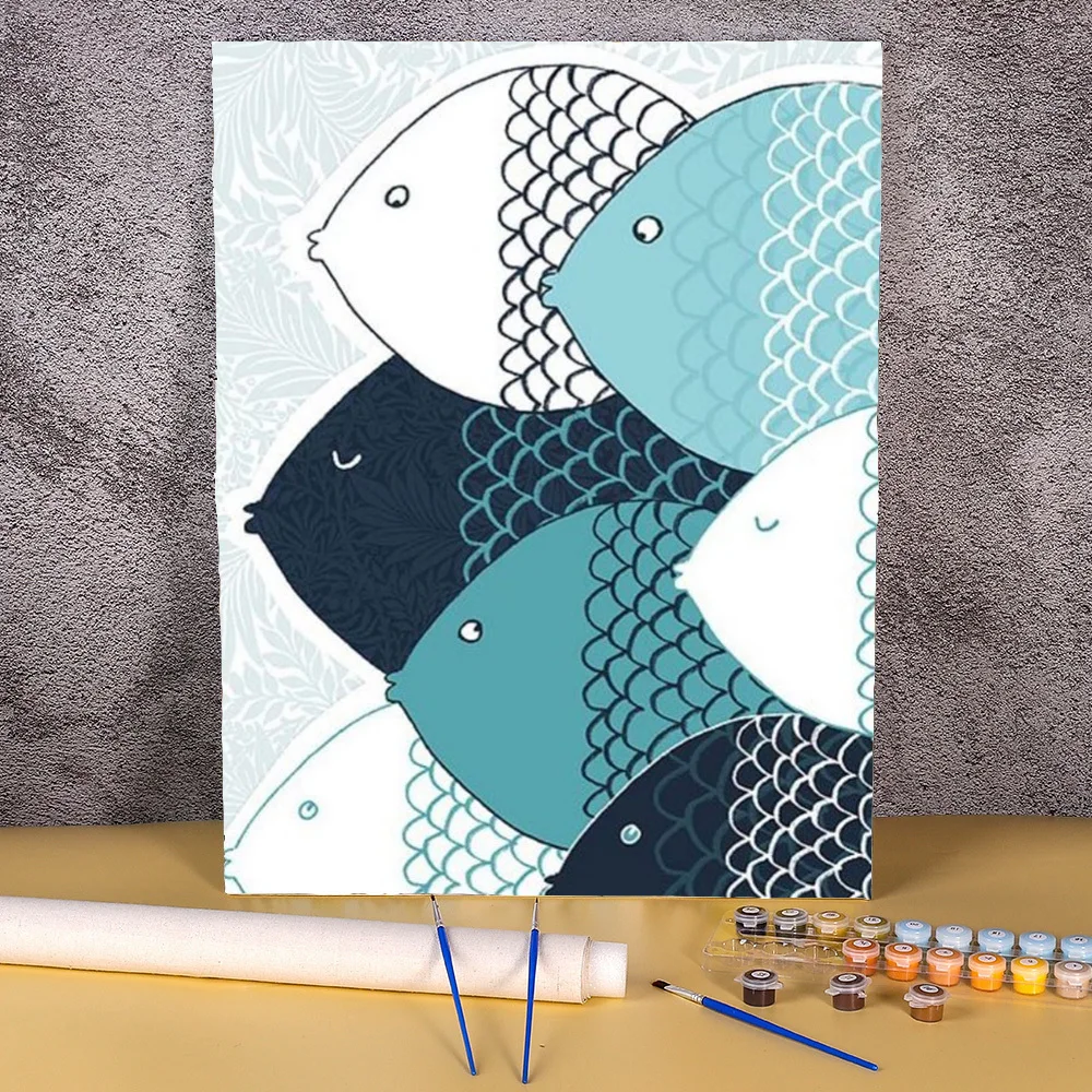 Painting By Numbers On Canvas Abstract Colorful Fish Picture Acrylic Paints Package Wall Accessories Arts Crafts Home Decoration
Painting By Numbers On Canvas Abstract Colorful Fish Picture Acrylic Paints Package Wall Accessories Arts Crafts Home Decoration