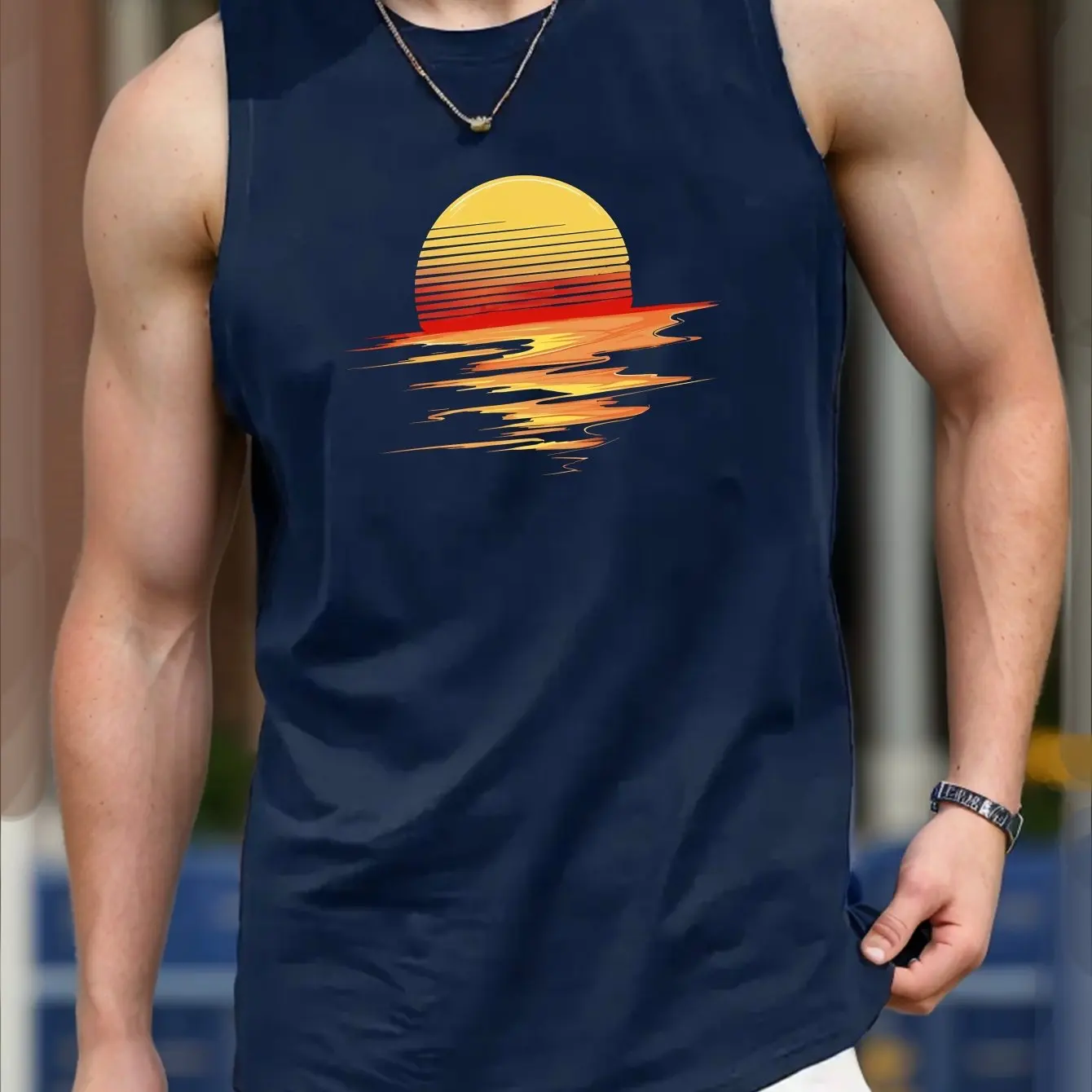 Patten Color Stripe Printed Men's Tank Fashion Breathable Gym T-shirt Outdoor Run Fitness Sports Sleeveless Shirt Man Vest tops
Patten Color Stripe Printed Men's Tank Fashion Breathable Gym T-shirt Outdoor Run Fitness Sports Sleeveless Shirt Man Vest tops