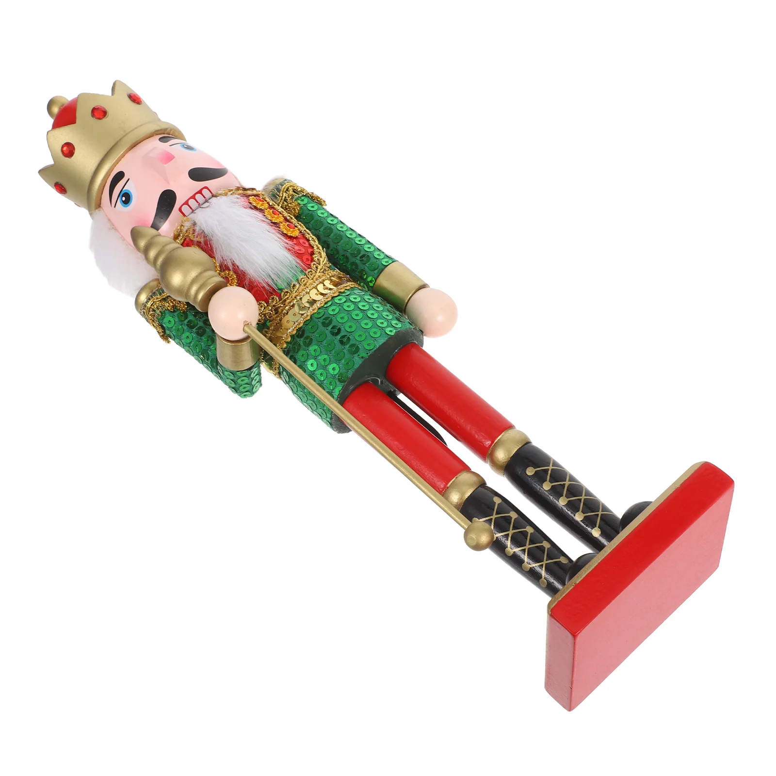 38Cm Nutcracker Christmas Decoration Wooden Glitter Soldier Puppet DIY Sequins Shelf Table Centerpiece Festive Holiday Desktop
38Cm Nutcracker Christmas Decoration Wooden Glitter Soldier Puppet DIY Sequins Shelf Table Centerpiece Festive Holiday Desktop