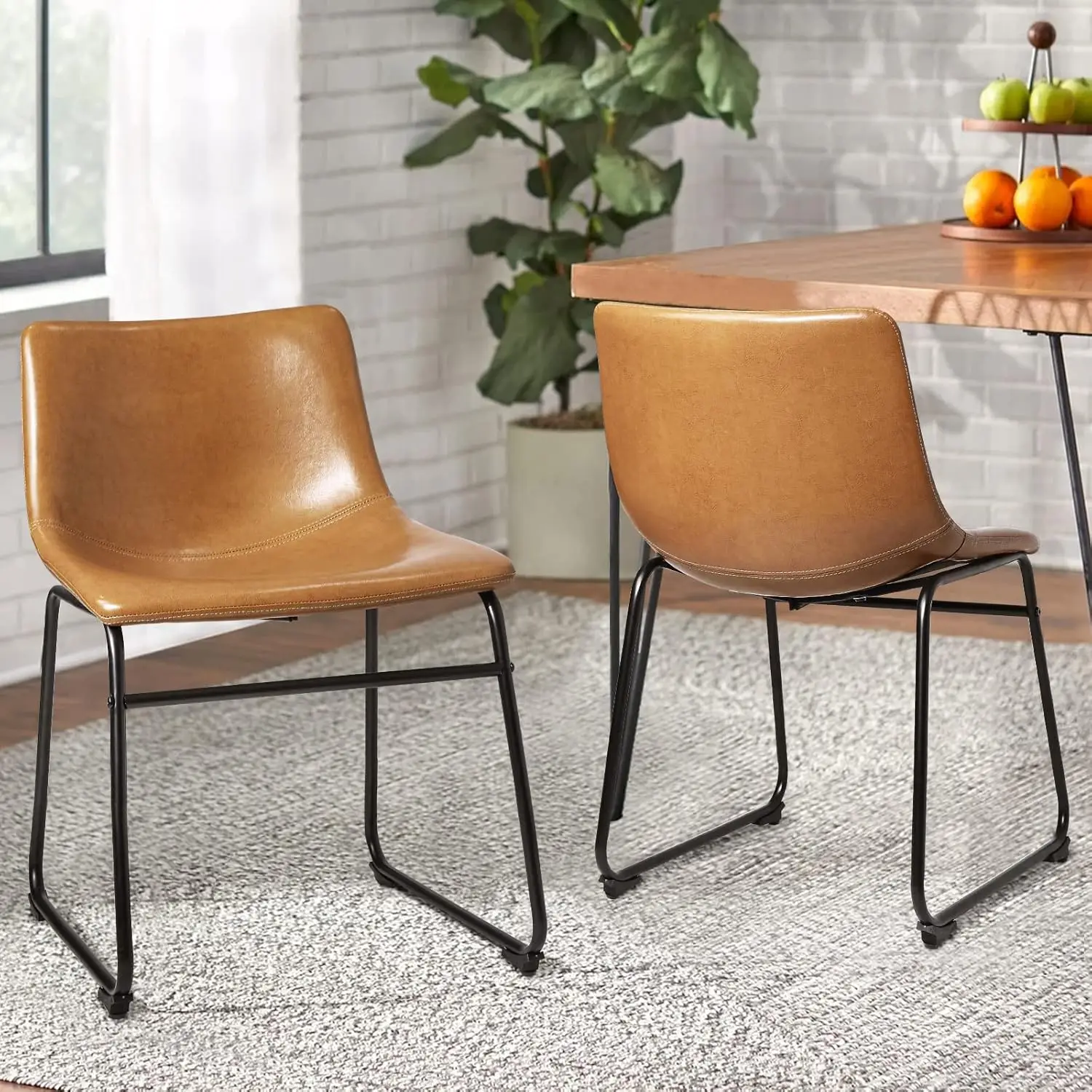18" Counter Height Bar Stools Set of 2 PU Leather Back Metal Leg Footrest Dining Kitchen, Customized
18" Counter Height Bar Stools Set of 2 PU Leather Back Metal Leg Footrest Dining Kitchen, Customized