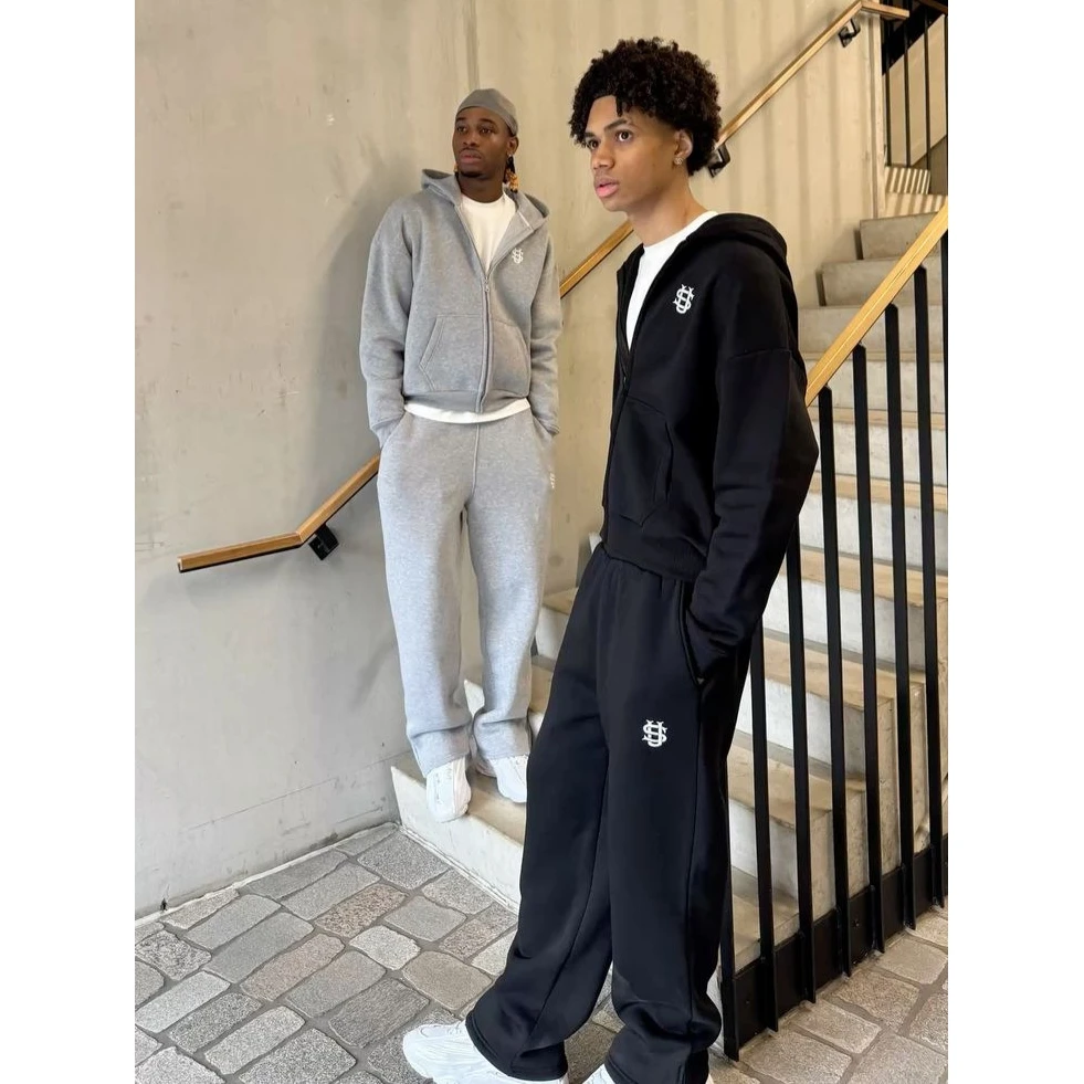 Loose Fit Zipper Color Sportswear Set Street Style Hip Hop Tracksuit Cross-Border Casual Leisure Cotton Blend Suit
Loose Fit Zipper Color Sportswear Set Street Style Hip Hop Tracksuit Cross-Border Casual Leisure Cotton Blend Suit