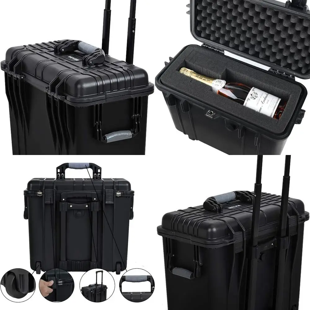 Портативный водонепроницаемый кейс с выдвижной ручкой и колесами, с индивидуальной пенопластовой вставкой, черный, для дронов, ружей, камер и объективов, 19.88x12.01x18.11
Портативный водонепроницаемый кейс с выдвижной ручкой и колесами, с индивидуальной пенопластовой вставкой, черный, для дронов, ружей, камер и объективов, 19.88x12.01x18.11