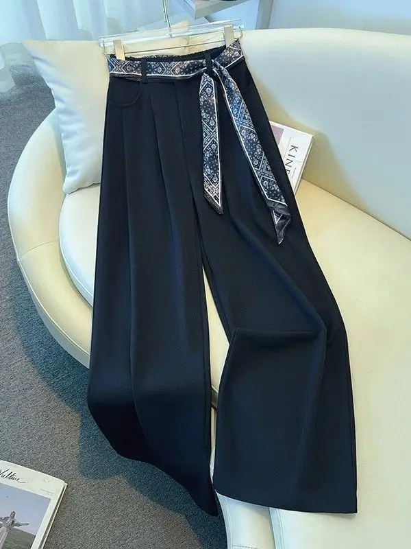 High Waist Wide Leg Suit Pants for plus Size Women Stylish Draped Thin Summer Fashionable Trousers Korean Style Commute Wind
High Waist Wide Leg Suit Pants for plus Size Women Stylish Draped Thin Summer Fashionable Trousers Korean Style Commute Wind