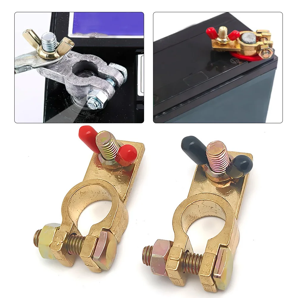 2x Car Battery Terminal Connectors Positive Terminal For 17-19mm Diameter Negative Terminal 15-17mm 12V Battery Wire Clamp
2x Car Battery Terminal Connectors Positive Terminal For 17-19mm Diameter Negative Terminal 15-17mm 12V Battery Wire Clamp