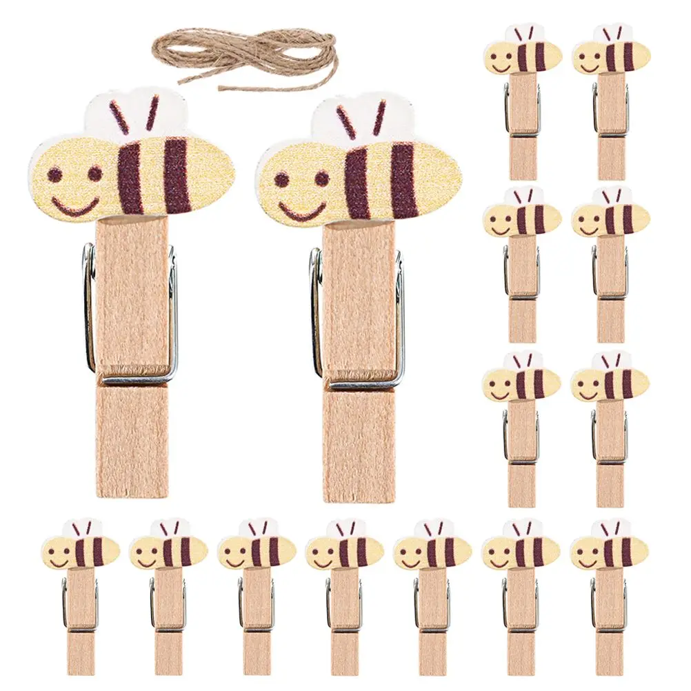 Bee Clip Hanging Mini Clothespins Lovely Wooden Tiny Clamps Photo Frame Picture Display Reusable Snack Bag Clips Home Decor
Bee Clip Hanging Mini Clothespins Lovely Wooden Tiny Clamps Photo Frame Picture Display Reusable Snack Bag Clips Home Decor