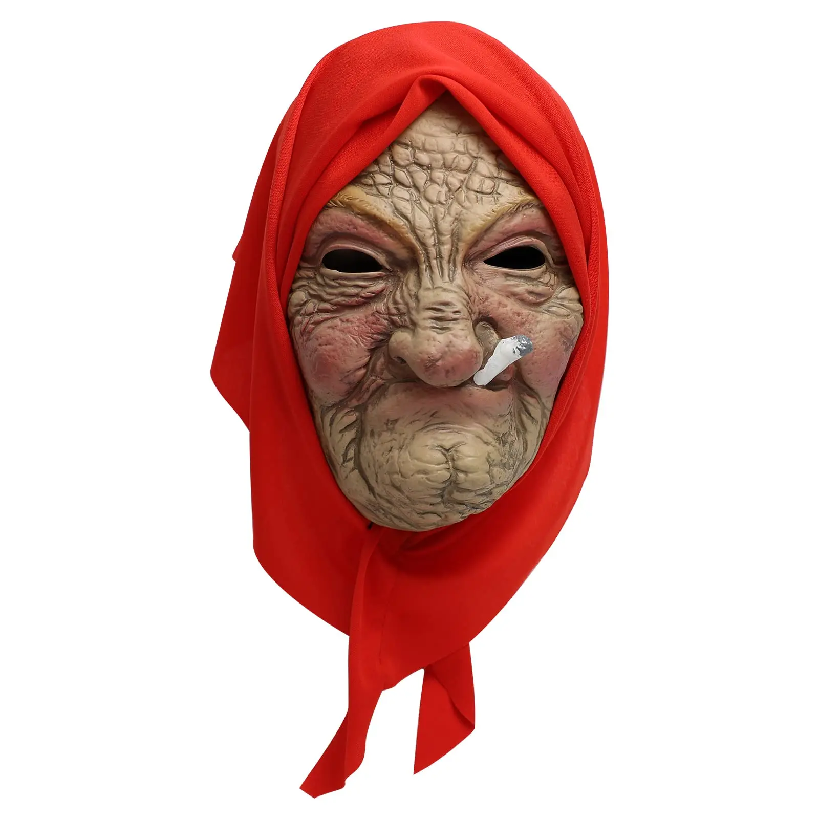 Old Woman Mask Creepy Halloween Smokey Granny Realistic Mask Scary Old Woman Wrinkle Face Latex Head Cover For Cosplay Props 
Old Woman Mask Creepy Halloween Smokey Granny Realistic Mask Scary Old Woman Wrinkle Face Latex Head Cover For Cosplay Props