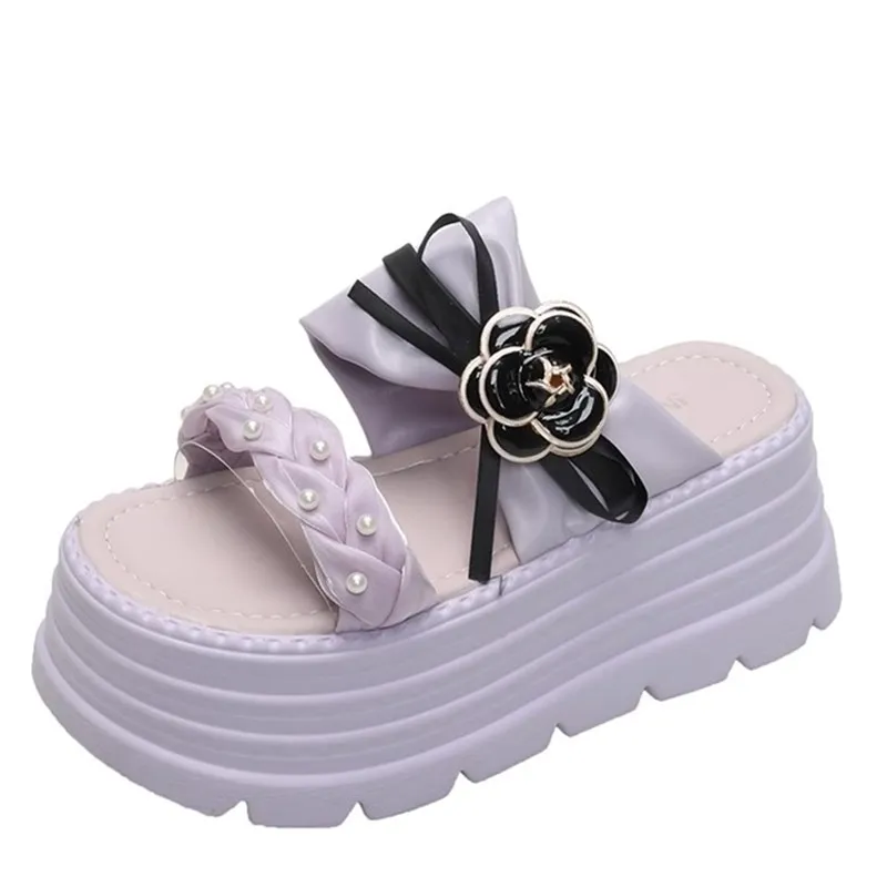 Fashion Luxury Chunky Platform Sandals Women 2025 Summer 8CM Wedge High Heels Sandals Woman Thick Bottom Slides Beach Slippers
Fashion Luxury Chunky Platform Sandals Women 2025 Summer 8CM Wedge High Heels Sandals Woman Thick Bottom Slides Beach Slippers