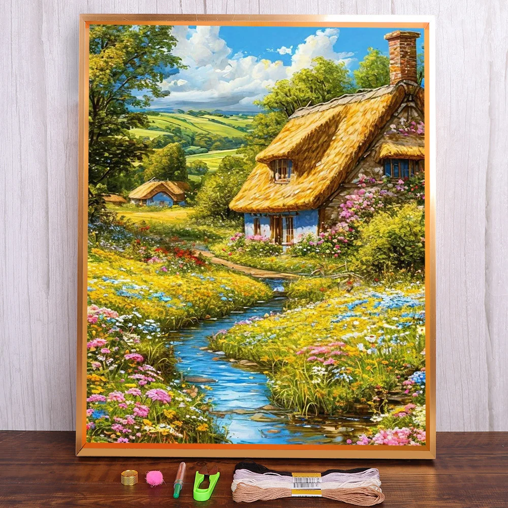 Landscape Spring House Cross-Stitch Complete Kit DIY Embroidery Painting Needlework Handiwork Handicraft Magic Different Jewelry
Landscape Spring House Cross-Stitch Complete Kit DIY Embroidery Painting Needlework Handiwork Handicraft Magic Different Jewelry
