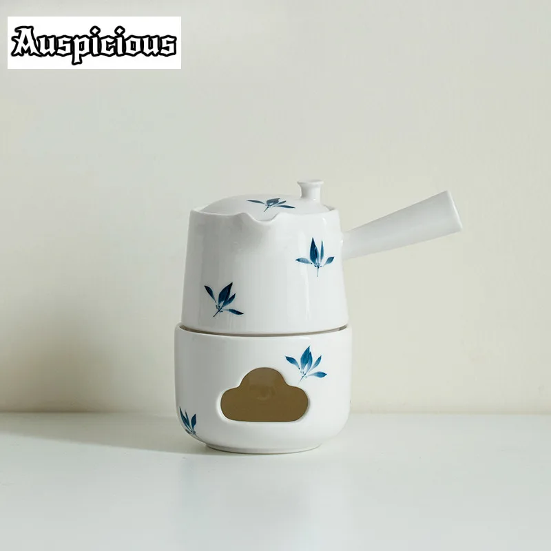 190ml Pure Hand Painted Butterfly Orchid Side Handle Pot Tea Warmer Stove Candle Heating Furnace Pot Set Warm Drink Wine Boiler
190ml Pure Hand Painted Butterfly Orchid Side Handle Pot Tea Warmer Stove Candle Heating Furnace Pot Set Warm Drink Wine Boiler