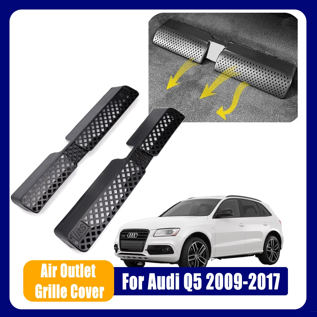 For Audi Q5 A6 2009-2018 Car Accessories Under Floor Under-Seat Air Vent Outlet Covers Protectors Anti-blocking Dust Conditioner
For Audi Q5 A6 2009-2018 Car Accessories Under Floor Under-Seat Air Vent Outlet Covers Protectors Anti-blocking Dust Conditioner