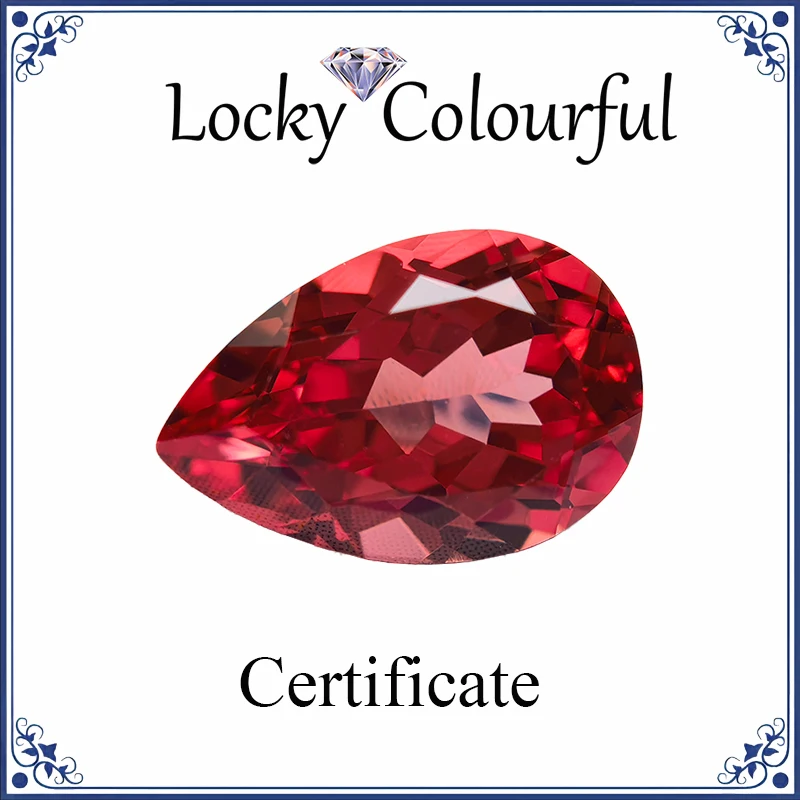 Lab Grown Sapphire Sunset Red Color Top Quality Pear Shape Charm Beads for Diy Jewelry Making Pendant Selectable AGL Certificate
Lab Grown Sapphire Sunset Red Color Top Quality Pear Shape Charm Beads for Diy Jewelry Making Pendant Selectable AGL Certificate