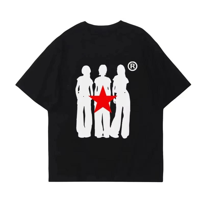 2025 Cotton T-shirt Street Wear Harajuku Aesthetic Flat Print Casual Short Sleeve T-shirt Retro Hiphop Top Punk T-shirt
2025 Cotton T-shirt Street Wear Harajuku Aesthetic Flat Print Casual Short Sleeve T-shirt Retro Hiphop Top Punk T-shirt