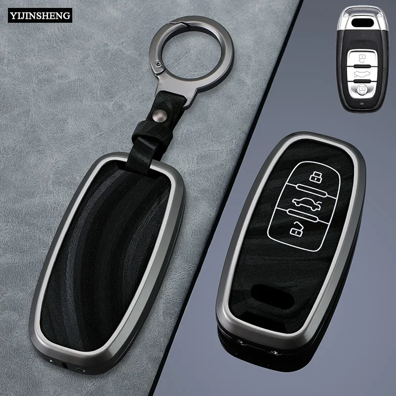Zinc Alloy Leather Car Key Cover Case Fob Holder for Audi A1 A3 A4 A5 A6 A7 A8 Quattro Q3 Q5 Q7 2009-2015 Remote Protection Skin
Zinc Alloy Leather Car Key Cover Case Fob Holder for Audi A1 A3 A4 A5 A6 A7 A8 Quattro Q3 Q5 Q7 2009-2015 Remote Protection Skin