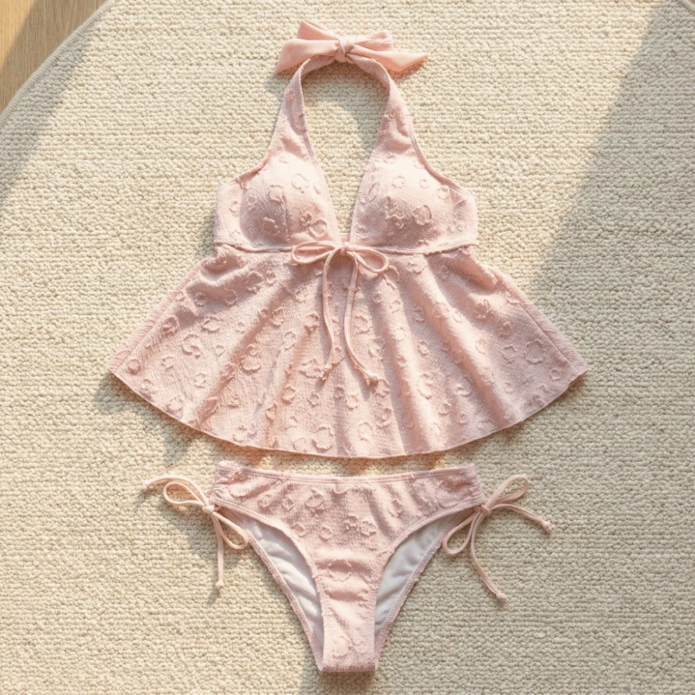 Fashion Halter Neck Sling Two Pieces Bikini Suit V-Neck Slim Fit Hanging Neck Swimwear Set Y2k Summer Beachwear Clothing Beach
Fashion Halter Neck Sling Two Pieces Bikini Suit V-Neck Slim Fit Hanging Neck Swimwear Set Y2k Summer Beachwear Clothing Beach