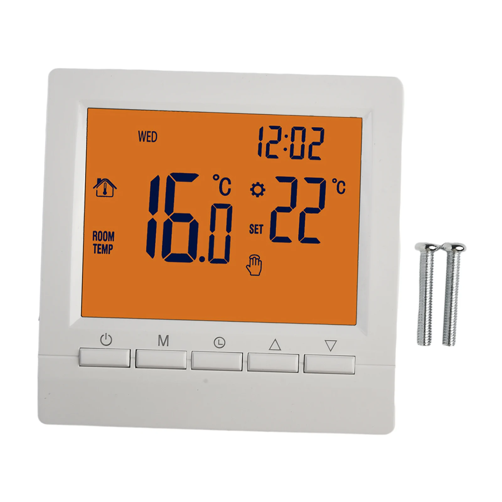 Non Wifi Thermostat Gas Boilers NO WIFI Orange Backlight Programmable Wall Mounted Thermostat Temperature Controller
Non Wifi Thermostat Gas Boilers NO WIFI Orange Backlight Programmable Wall Mounted Thermostat Temperature Controller