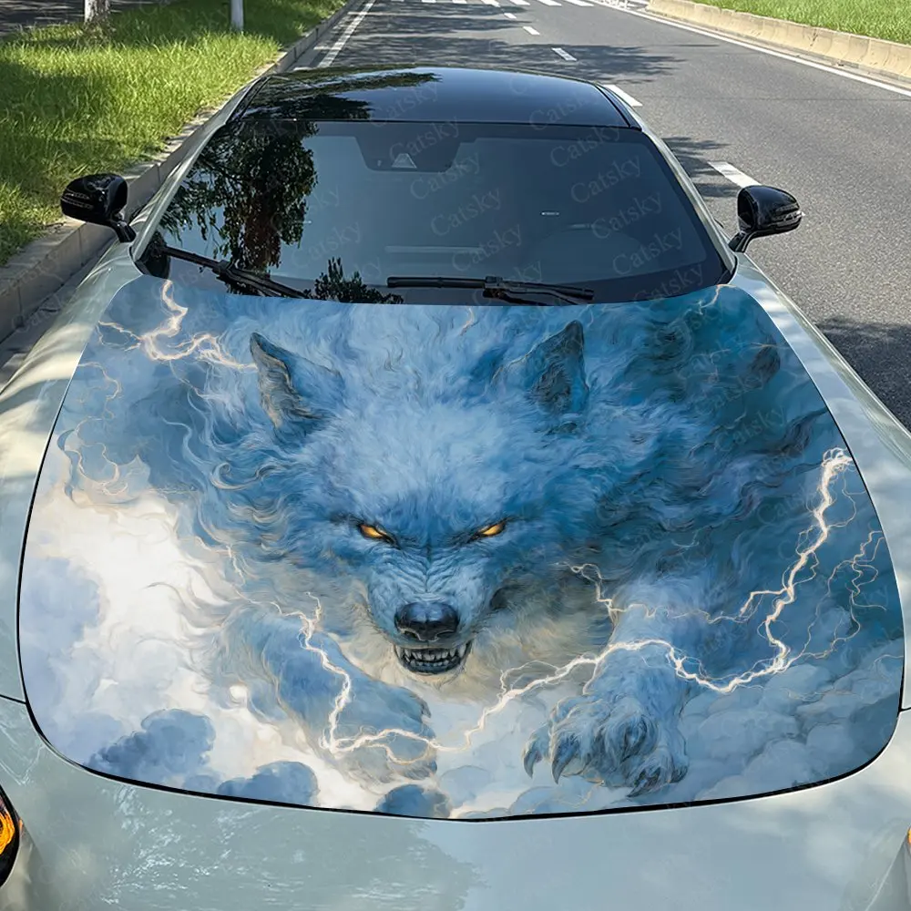 Lightning Blue Wolf Car Hood Decal, Durable Self-Adhesive PVC Sticker, Waterproof And Scratch-resistant Car Vinyl Wrap
Lightning Blue Wolf Car Hood Decal, Durable Self-Adhesive PVC Sticker, Waterproof And Scratch-resistant Car Vinyl Wrap