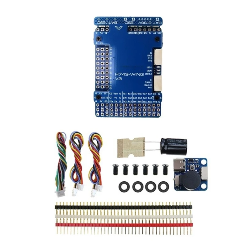 Высокопроизводительный контроллер полета STM32H743VIT6 со встроенными и черными ящиками для квадрокоптеров
Высокопроизводительный контроллер полета STM32H743VIT6 со встроенными и черными ящиками для квадрокоптеров