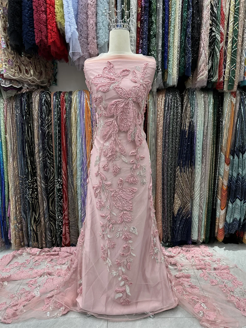 Nigerian Sequins Tulle Lace Fabric 2025 High Quality Lace African 3d Groom Embroidery Mesh Laces 5 Yards For Sewing Party Dress
Nigerian Sequins Tulle Lace Fabric 2025 High Quality Lace African 3d Groom Embroidery Mesh Laces 5 Yards For Sewing Party Dress