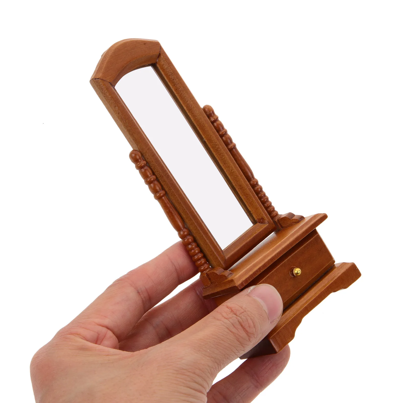 Miniature Dressing Mirror Wooden Glass Dollhouse Accessory Realistic Vintage Decor for Mini House Bedroom Dressing Table
Miniature Dressing Mirror Wooden Glass Dollhouse Accessory Realistic Vintage Decor for Mini House Bedroom Dressing Table