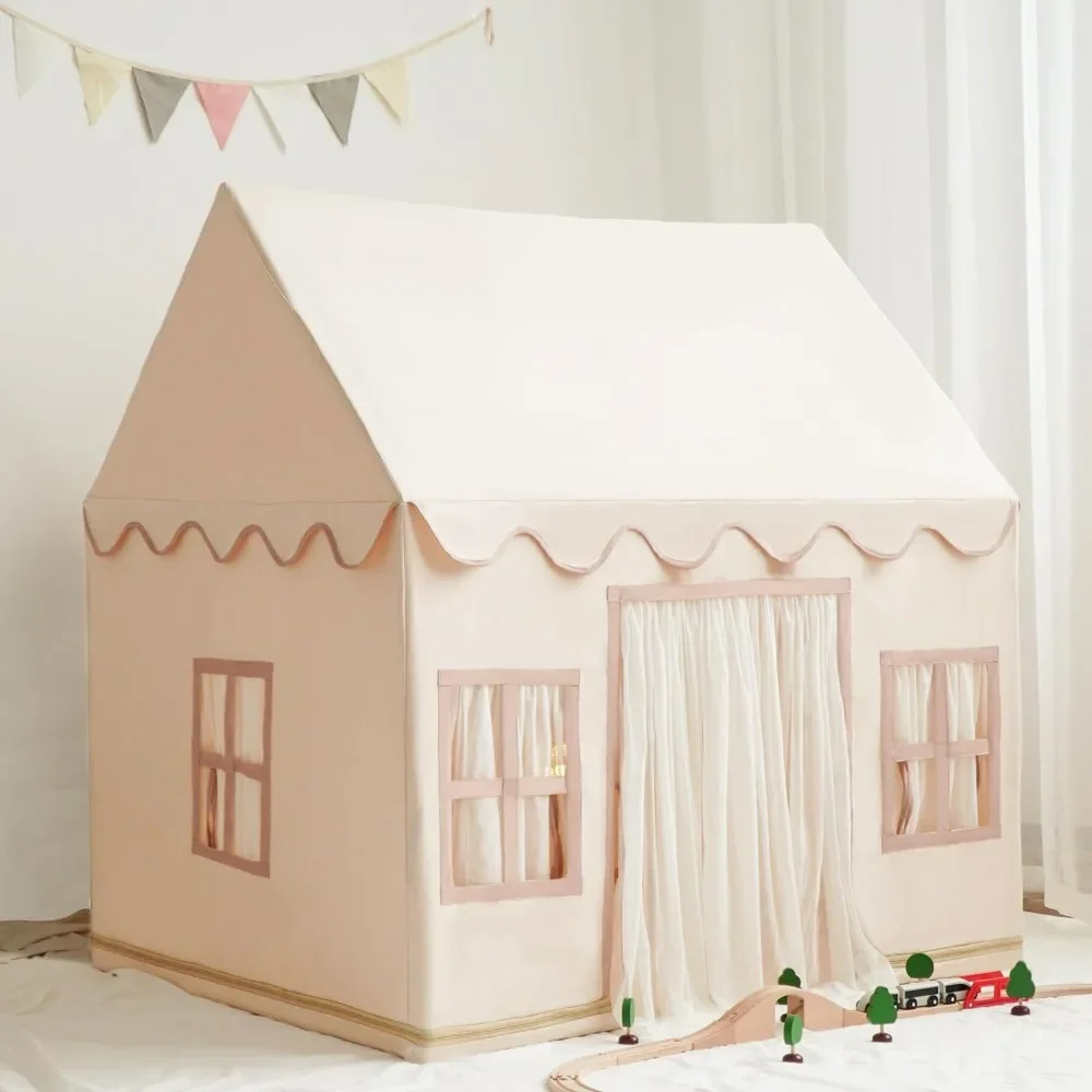 Play Tent with Padded Mat, Cream Kids Playhouse with Multiple Windows for Indoor & Outdoor, Large Play House Toys for Toddler
Play Tent with Padded Mat, Cream Kids Playhouse with Multiple Windows for Indoor & Outdoor, Large Play House Toys for Toddler