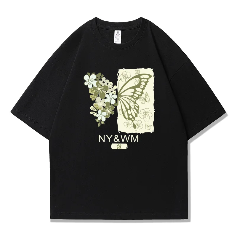 New Style Cotton Men's Women's Butterfly Pattern Fashion T-shirts Short Sleeve Casual Tshirts Mens Crewneck Loose Streetwear
New Style Cotton Men's Women's Butterfly Pattern Fashion T-shirts Short Sleeve Casual Tshirts Mens Crewneck Loose Streetwear