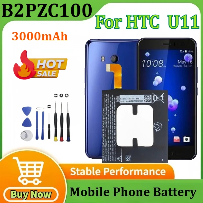 2025 Years 3000mAh B2PZC100 Battery for HTC U11 U-3U Replacement Li-ion Mobile Phone Batteries+ Tools
2025 Years 3000mAh B2PZC100 Battery for HTC U11 U-3U Replacement Li-ion Mobile Phone Batteries+ Tools