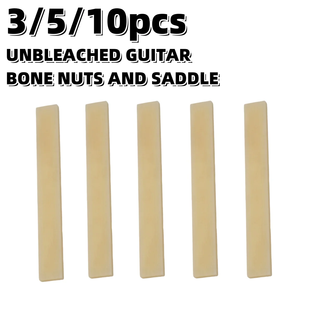 Miwayer 3/5/10Pcs Unbleached Blank Guitar Bridge Saddle Pure Bone Saddle 80x3x10mm/for Guitar DIY Luthier Builder
Miwayer 3/5/10Pcs Unbleached Blank Guitar Bridge Saddle Pure Bone Saddle 80x3x10mm/for Guitar DIY Luthier Builder