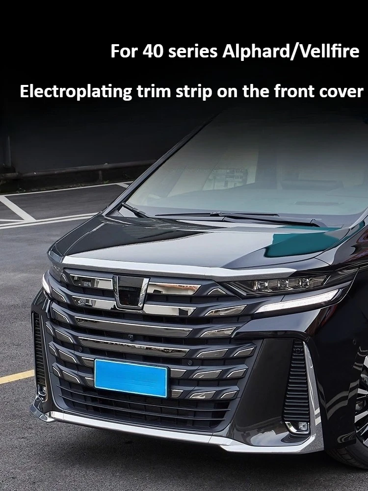 For Toyota 40 series Alphard/Vellfire 2025 front cover trim electroplating exterior trim trim edge bright strip accessories
For Toyota 40 series Alphard/Vellfire 2025 front cover trim electroplating exterior trim trim edge bright strip accessories