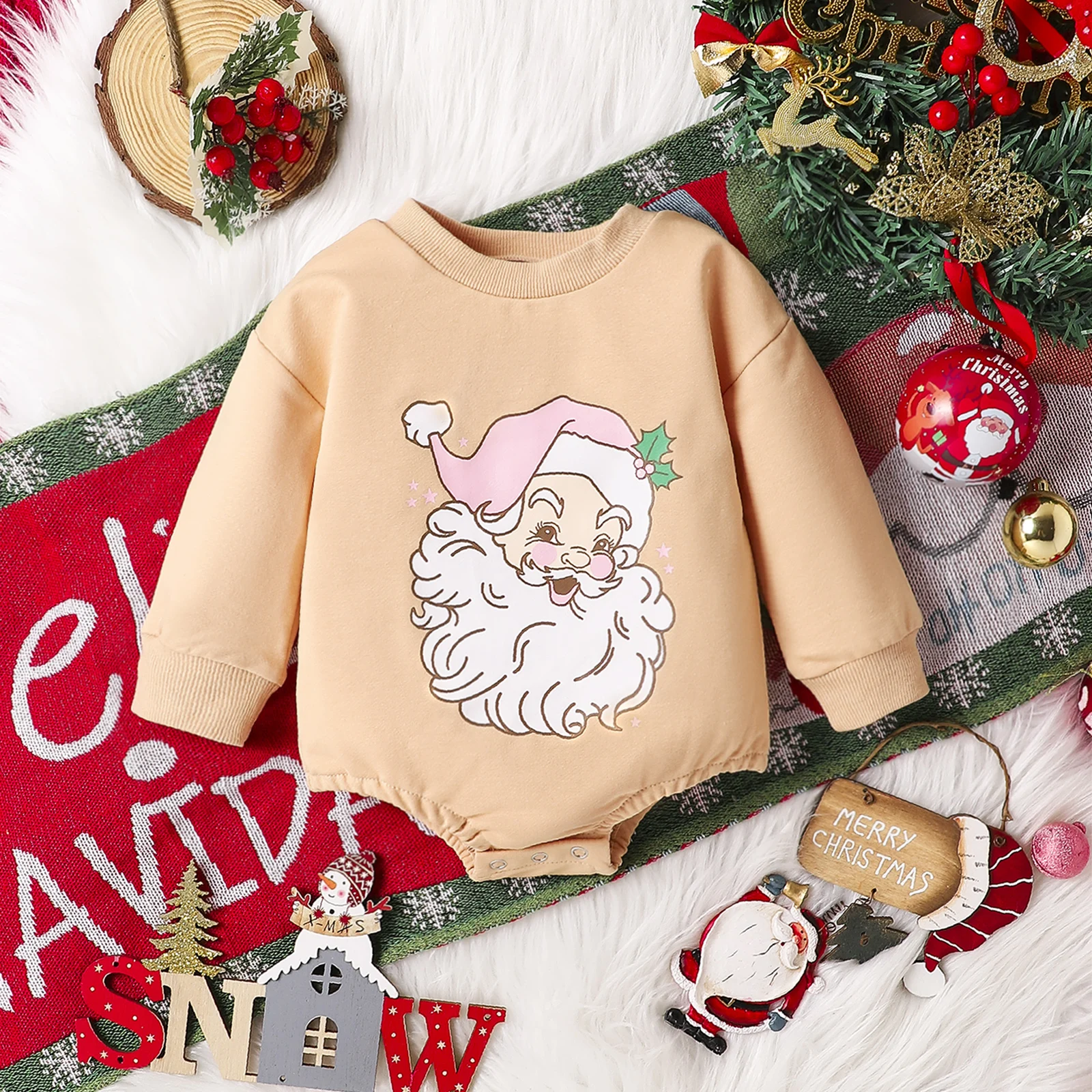 Autumn Newborn Infant Bodysuits Baby Onepiece Santa Claus Print Long Sleeve Rompers Christmas Shorts Crawling For Children
Autumn Newborn Infant Bodysuits Baby Onepiece Santa Claus Print Long Sleeve Rompers Christmas Shorts Crawling For Children