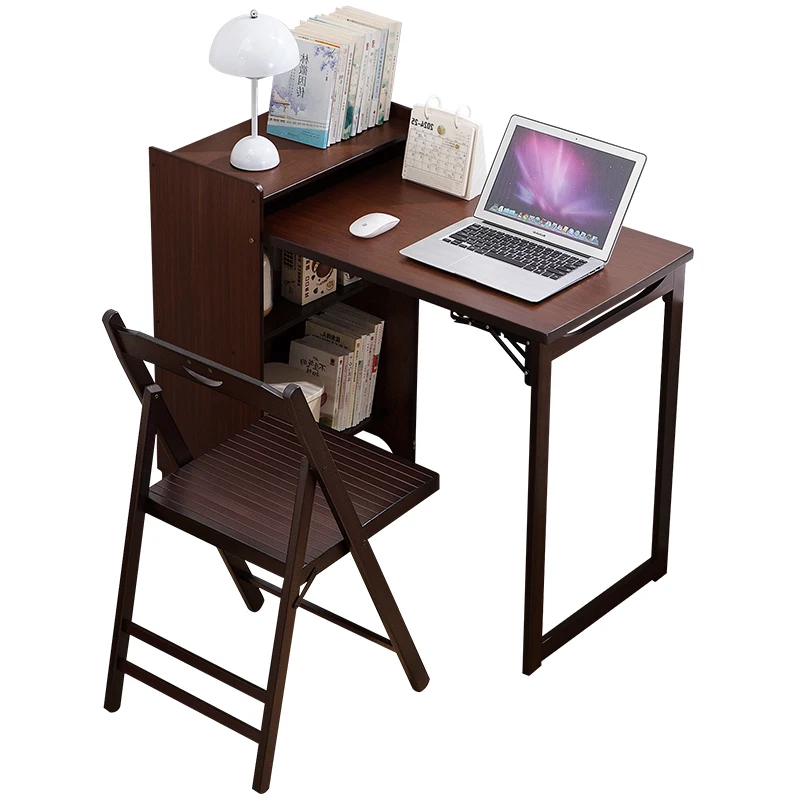 Folding word computer desk solid wood bookshelf integrated living room workbench desk
Folding word computer desk solid wood bookshelf integrated living room workbench desk