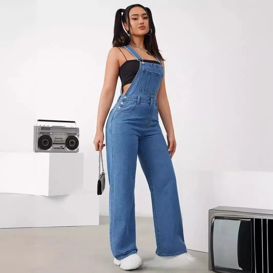 Faionable Waed Denim Overalls Women's Sle New Arrival Trendy l Waist Long Pants Workwear Jeans Deep Color
Faionable Waed Denim Overalls Women's Sle New Arrival Trendy l Waist Long Pants Workwear Jeans Deep Color