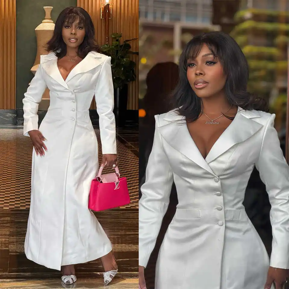 Luxury Women Party Dress Single Breasted Long Jacket Customized Full Sleeve Ankle Length Party Customized Evening Gown
Luxury Women Party Dress Single Breasted Long Jacket Customized Full Sleeve Ankle Length Party Customized Evening Gown