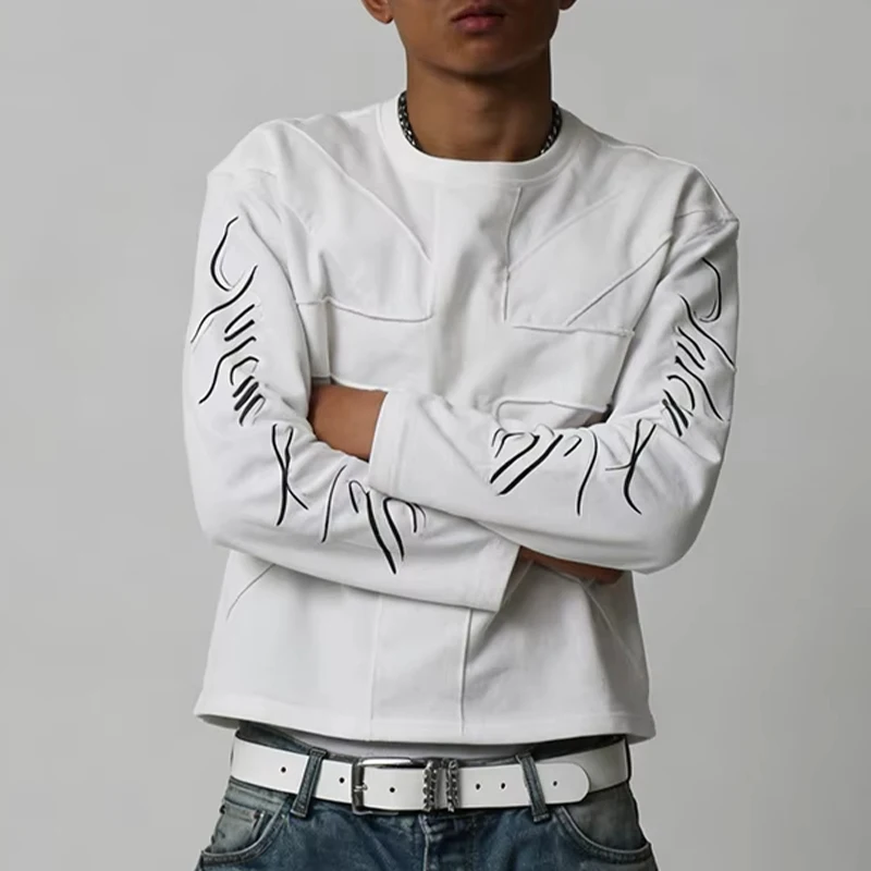 Men Clothing High Quality Letters Graphic Printing Casual Loose Long Sleeve T Shirts Y2K Trend Women Fashion Vintage Streetwear
Men Clothing High Quality Letters Graphic Printing Casual Loose Long Sleeve T Shirts Y2K Trend Women Fashion Vintage Streetwear