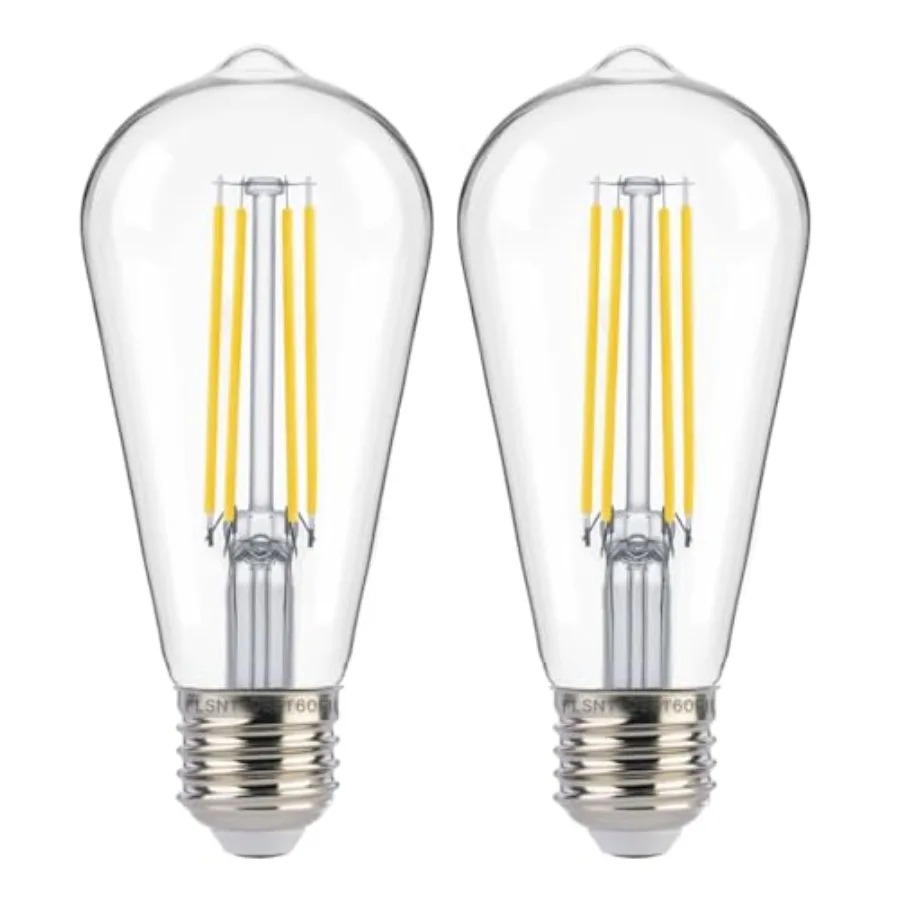 Dusk to Dawn Outdoor Sensor ST19 LED Edison Bulb, 5000K Daylight, 7W 60W Eqv.,800LM, Vintage Filament E26 Base, Auto On/Off Pho
Dusk to Dawn Outdoor Sensor ST19 LED Edison Bulb, 5000K Daylight, 7W 60W Eqv.,800LM, Vintage Filament E26 Base, Auto On/Off Pho