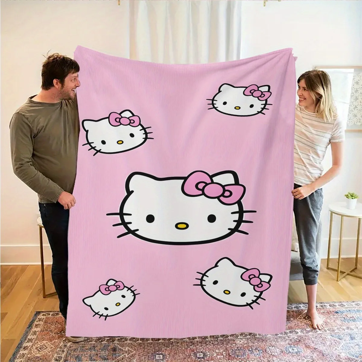 1 шт. очаровательное розовое одеяло Hello Kitty для всех! , Многоцелевое одеяло для гостиной, спальни, кемпинга, путешествий.
1 шт. очаровательное розовое одеяло Hello Kitty для всех! , Многоцелевое одеяло для гостиной, спальни, кемпинга, путешествий.