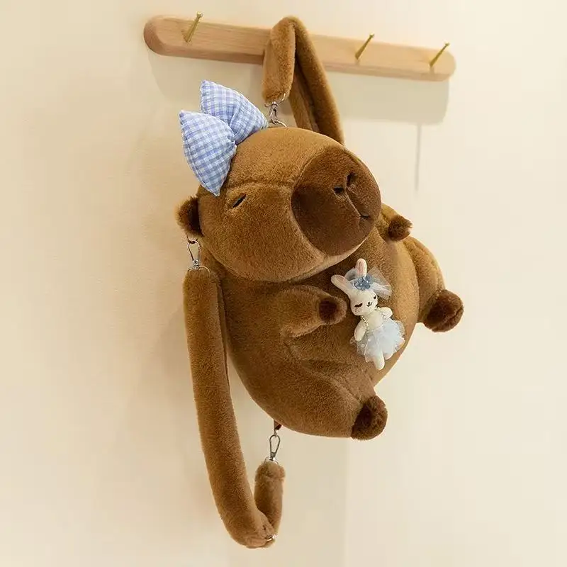 Милый плюшевый рюкзак с капибарой, забавная мультяшная капибара, сумка на плечо, студенческая меховая сумка, плюшевая школьная сумка с капибарой для детей
Милый плюшевый рюкзак с капибарой, забавная мультяшная капибара, сумка на плечо, студенческая меховая сумка, плюшевая школьная сумка с капибарой для детей