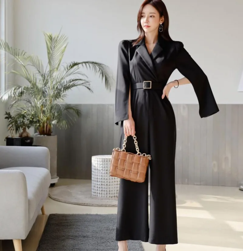 New 2026 Jumpsuit Women Spring Clothing Suit Collar Waist Trousers
New 2026 Jumpsuit Women Spring Clothing Suit Collar Waist Trousers