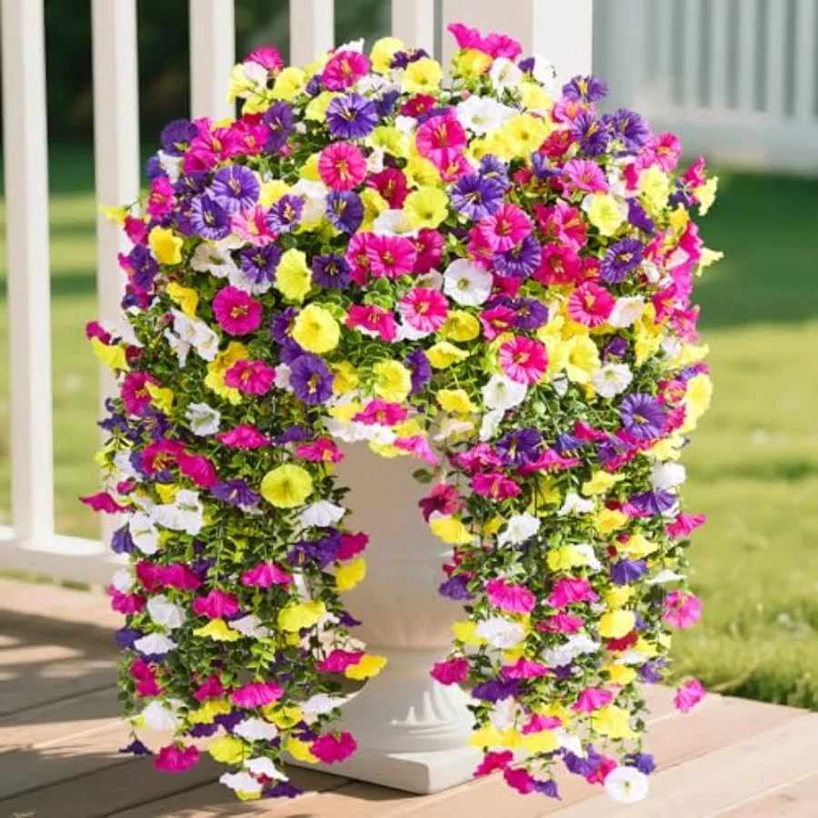 Artificial Hanging Flowers for Outdoors UV Resistant, PCS Faux Morning Glory Fake Outdoor Flowers Realistic Silk Flower Plants
Artificial Hanging Flowers for Outdoors UV Resistant, PCS Faux Morning Glory Fake Outdoor Flowers Realistic Silk Flower Plants