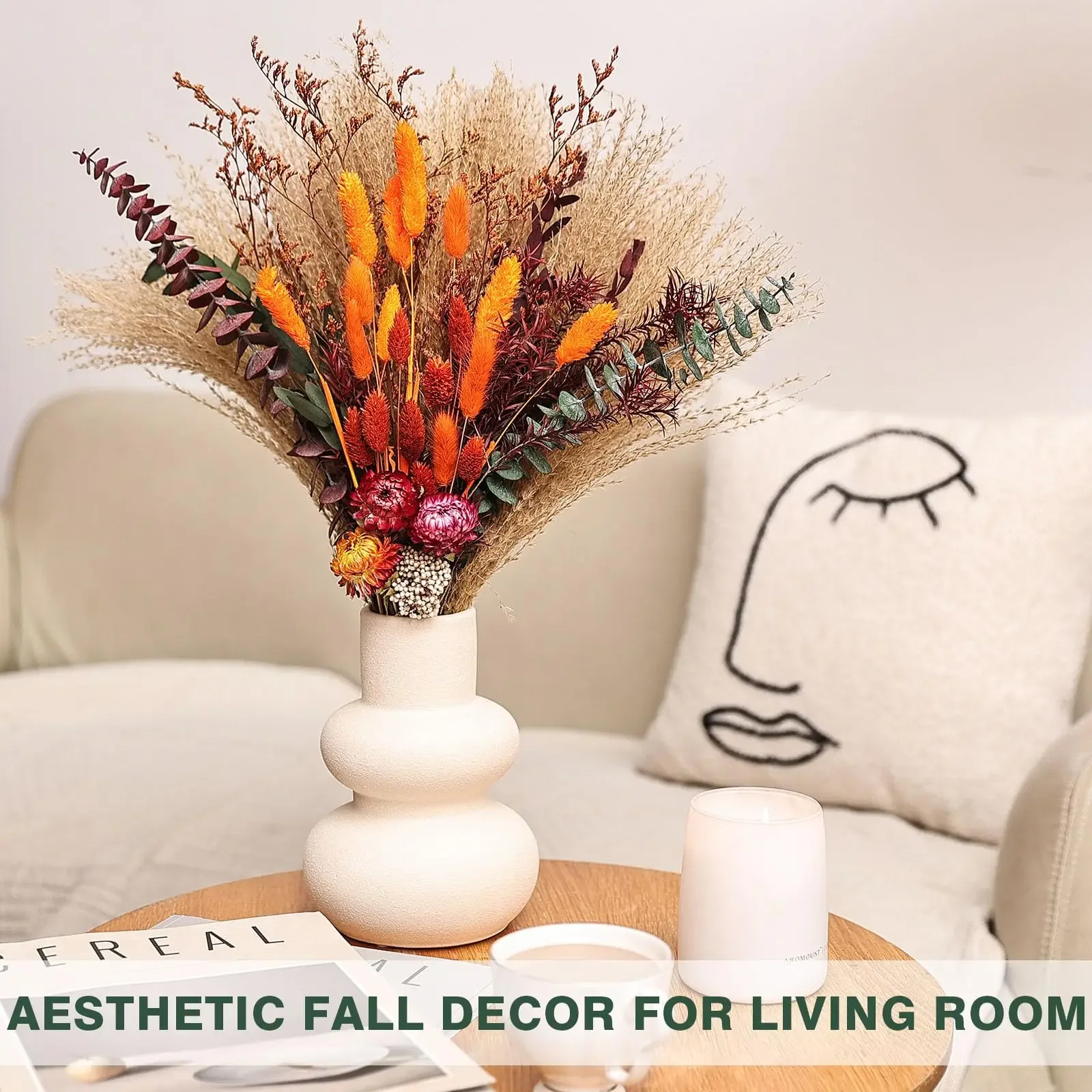 Dried Pampas Grass Bouquet Home Decorations Boho Decor,Aesthetic Dry Flowers for Vase,Centerpieces,Home,cute Room Decor
Dried Pampas Grass Bouquet Home Decorations Boho Decor,Aesthetic Dry Flowers for Vase,Centerpieces,Home,cute Room Decor