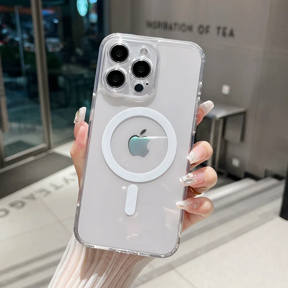 Magsafe Magnetic Wireless Charge Phone Case For iPhone 15 14 Plus 13 12 11 Pro Max Soft TPU Edge Clear Acrylic Back Cover T21
Magsafe Magnetic Wireless Charge Phone Case For iPhone 15 14 Plus 13 12 11 Pro Max Soft TPU Edge Clear Acrylic Back Cover T21