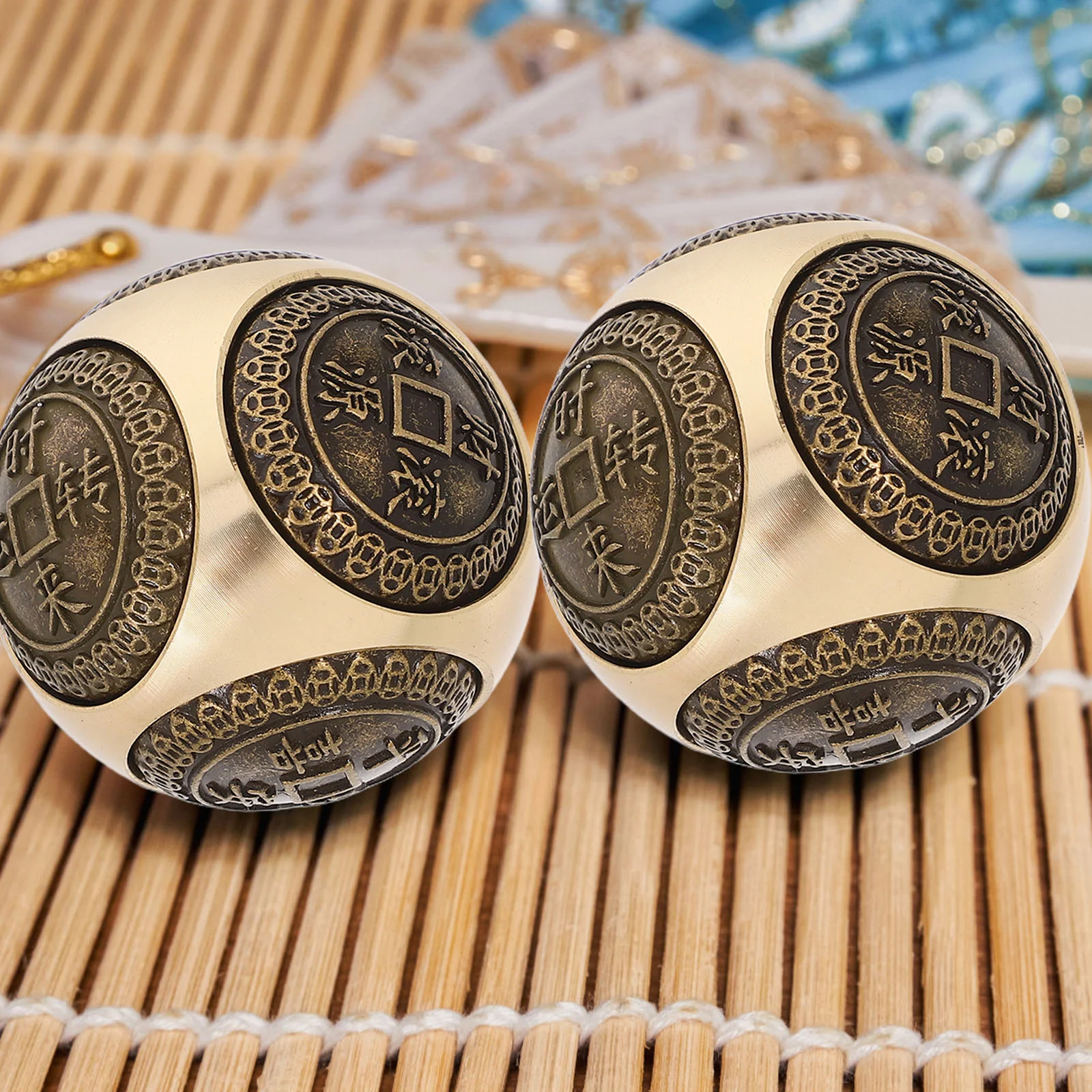 2 Pcs Brass Fitness Handball Chinese Medicine Balls Baoding Exercise Manual Golden
2 Pcs Brass Fitness Handball Chinese Medicine Balls Baoding Exercise Manual Golden