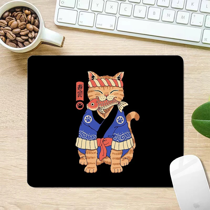 Small Japanese Style Cat Gaming Mousepads Swordsman Cat Mouse Pad Computer Mousepad 20x25cm Desk Pads For PC Keyboard Mats
Small Japanese Style Cat Gaming Mousepads Swordsman Cat Mouse Pad Computer Mousepad 20x25cm Desk Pads For PC Keyboard Mats
